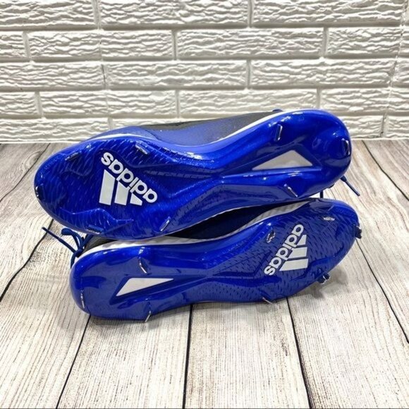 Adidas Blue Black Icon Bounce Baseball Cleats Size 17